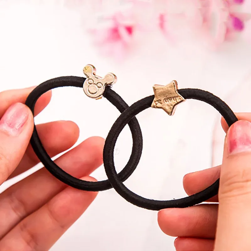 10 шт. простой черный ободок цветок сердце бант аксессуары для волос женщин