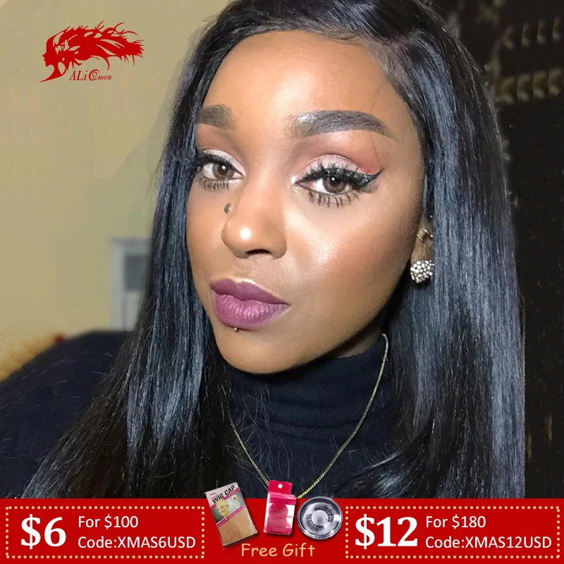 Али queen hair короткие парики человеческих волос 613/красный/синий/черный/фиолетовый/розовый парик Реми бразильские Ombre Синтетические волосы на кружеве парик блондинка Боб парики