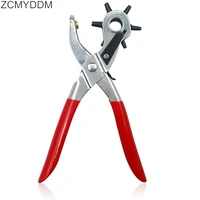 zcmyddm eyelet puncher revolve leather belt hole punch plier for watchband strap household leathercraft diy sewing tools