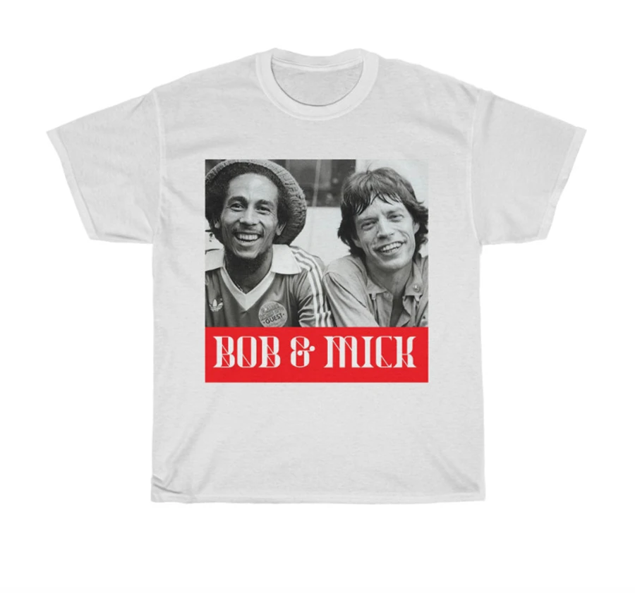 Женская футболка с принтом Bob Marley модная повседневная ямайцев регgae Mick Jagger