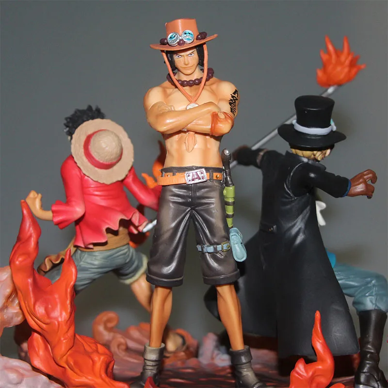 

One Piece Three brothers Luffy Athy Sabo Boxed models 14-17cm
