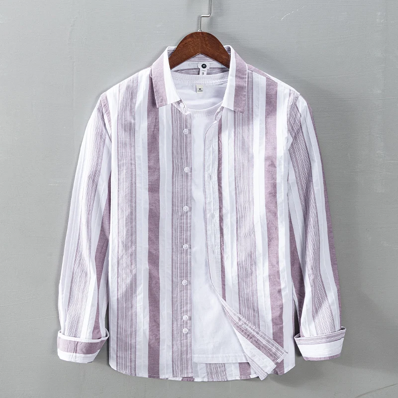 

2021 новый стиль Suehaiwe итальянская мужская повседневная хлопковая рубашка в полоску, повседневные платья с длинным рукавом, рубашки для мужчи...