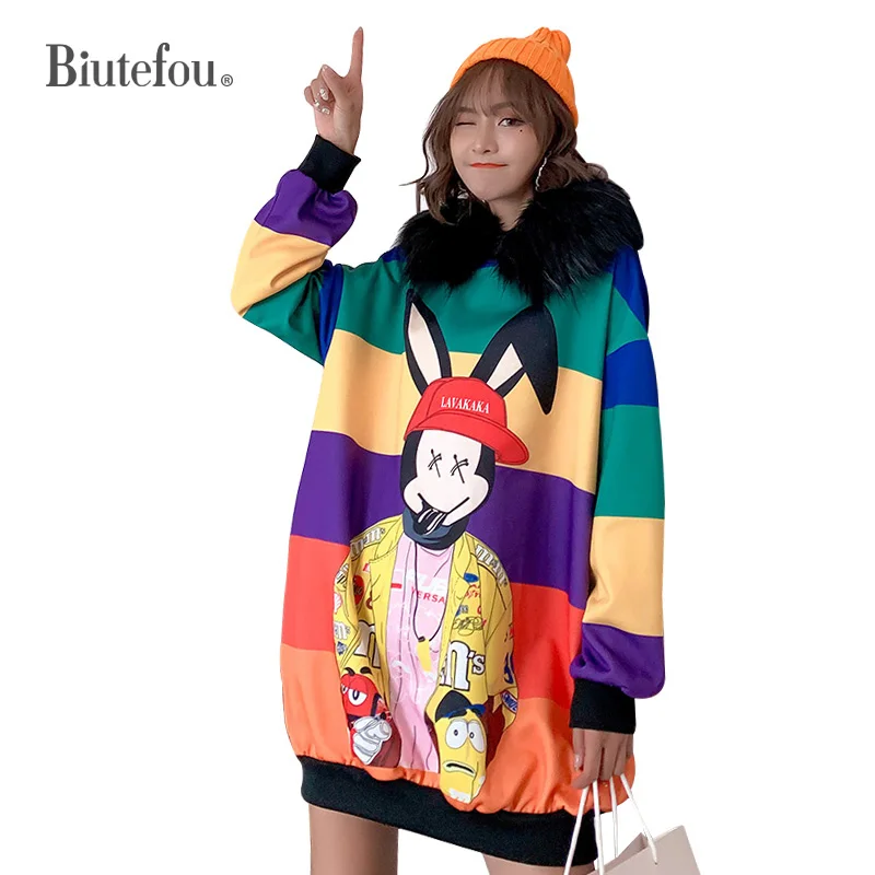 Зимние Бархатные свитера 2020 Модные женские свободные свитшоты с меховым