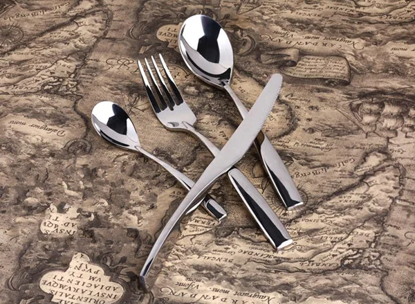 

Simplicity Cutlery Set Four Pieces Suit Stainless Steel Dinner Set Table Kitchen Eco Friendly Geschirr Dinnerware Sets EK50DS