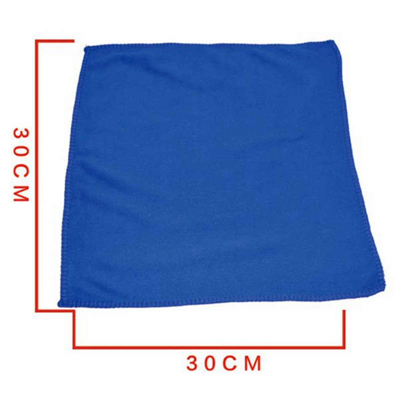 

100Pcs Absorbent Microfiber Towel Car Care Home Kitchen Washing Clean Wash Cloth Towel Blue