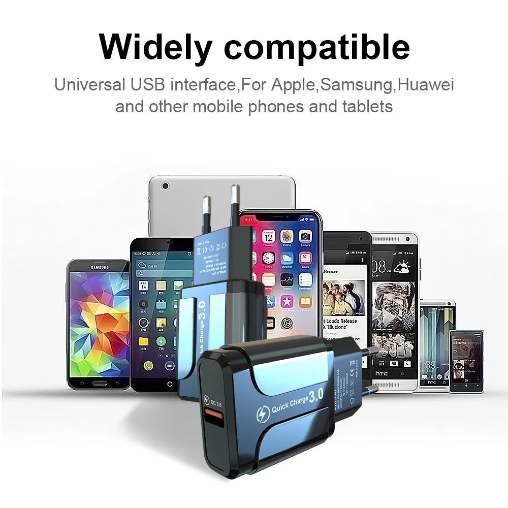 Зарядное устройство Vanniso 5V 3.1A 18W quick charge 3,0 для iphone X Samsumg S8 A50 huawei Xiaomi note 8 qc3.0, настенный адаптер для смартфона