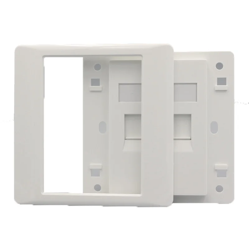2 шт. панель настенного гнезда Rj45 Jack модульная порта Cat6 Pc Keystone настенная Лицевая