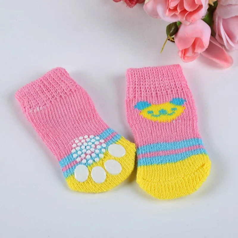 Зимние носки для собак нескользящая обувь домашних животных щенков маленьких