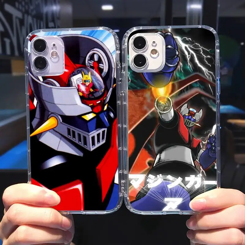 Прозрачный чехол Mazinger Z для iPhone 6 7 8 11 12 s mini pro X XS XR MAX Plus | Мобильные телефоны и