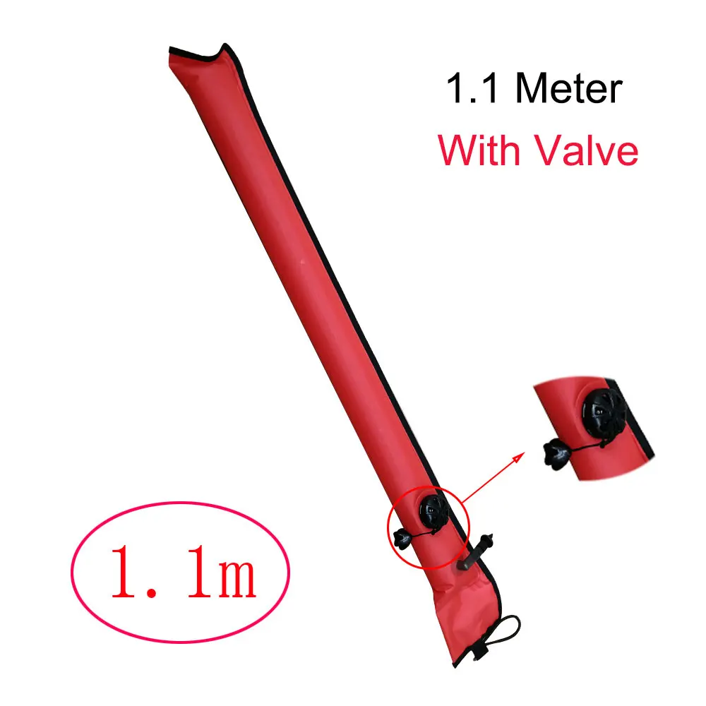 1.1M Red with Valve 1,1 м-1,8 м закрытый Дайвинг поверхность маркерный буй SMB дрейф дайвинг восходящая сигнальная трубка безопасная колбаса Для Сноркелинга - Цвет: 1.1M Red with Valve