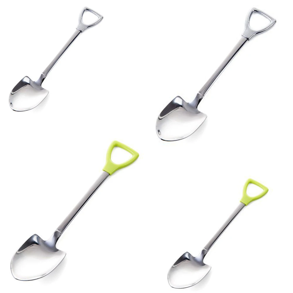 Прекрасный Детский металлический Нержавеющая сталь ложки Творческий Лопата