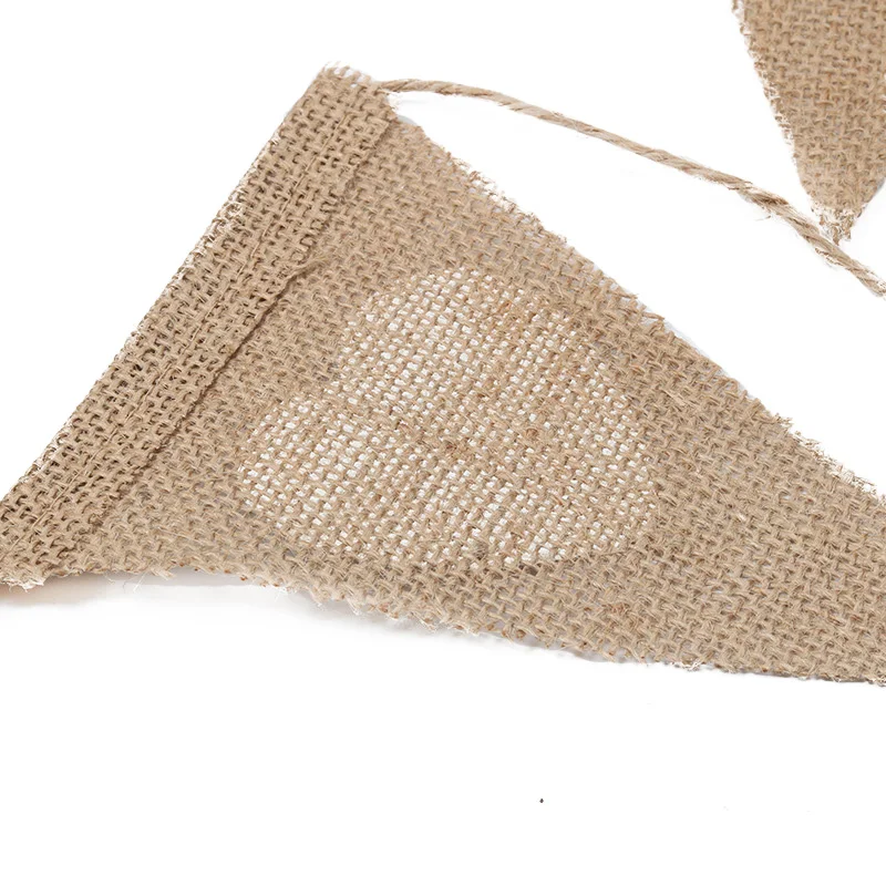 13 флагов Винтаж джут флажки из мешковины любовь баннеры &quotСердечко&quot Вечерние