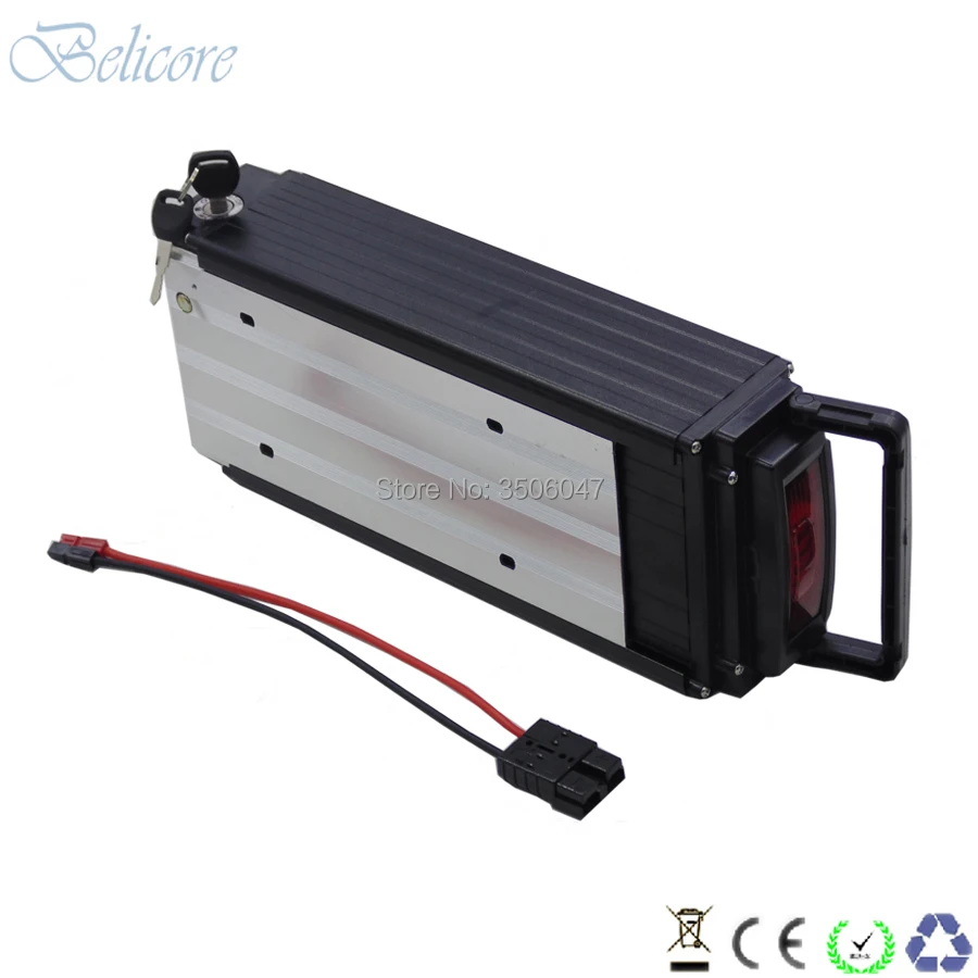 

high power 48v e-bike battery 48v 18ah 20ah 22ah 25ah rear rack style electric bike li-ion battery with fast charger