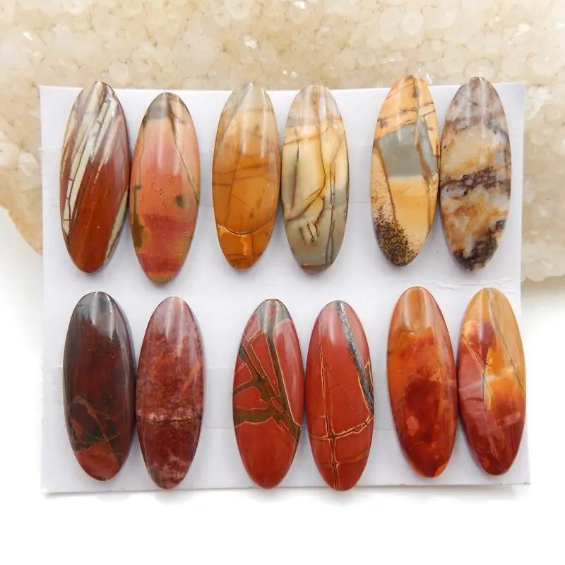 6 пар разноцветных кабошонов для драгоценных камней Пикассо 25x9x5 мм 20 5 г |