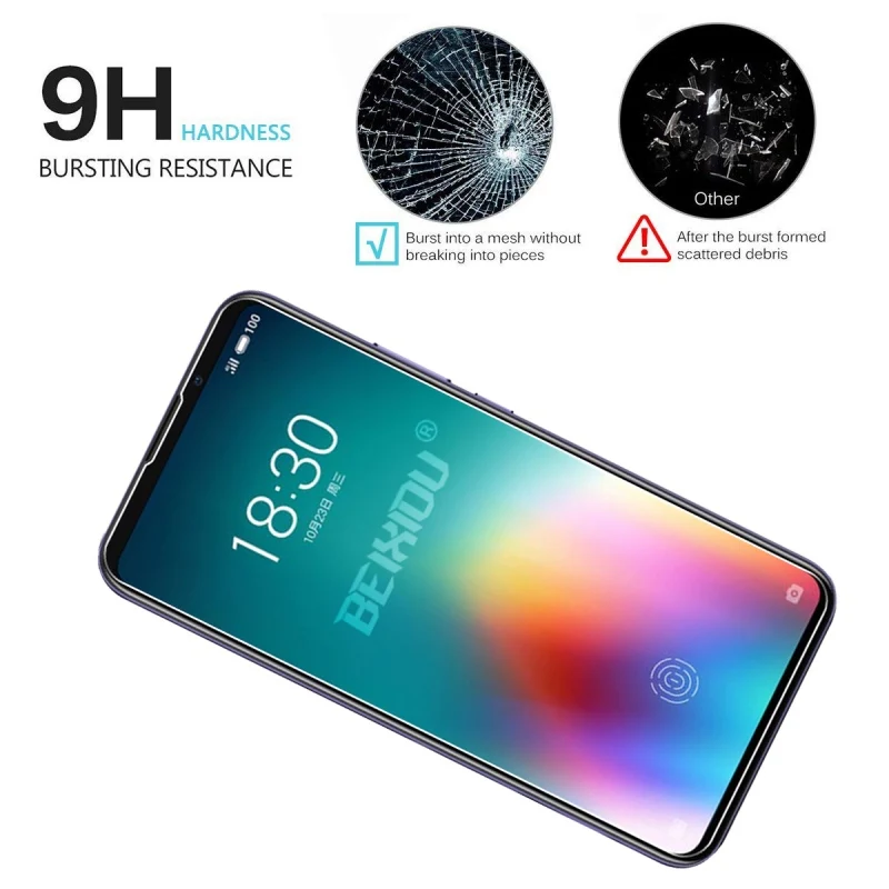 2 шт Полное закаленное стекло для Meizu 16T защита экрана 2.5D 9h защитная