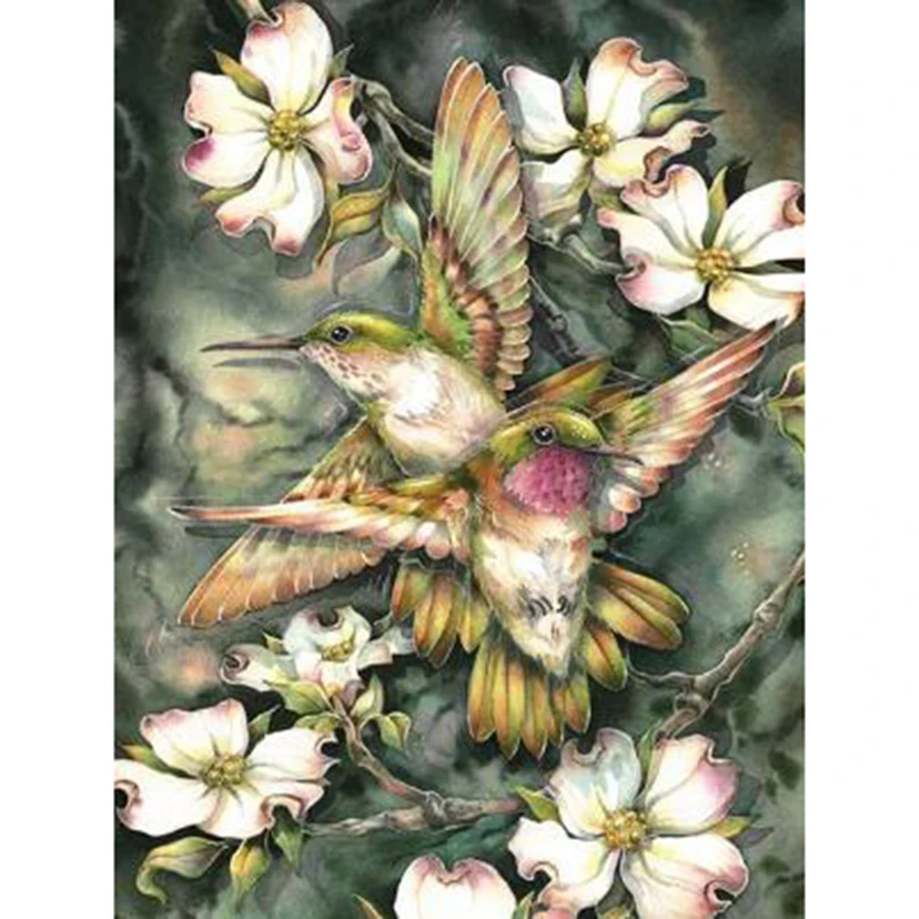 

Diamond Painting 5D DIY Square/Round Diamond Animal Painting Flower Double Bird Beauty Picture Cross Stitch Decoration Art TX668