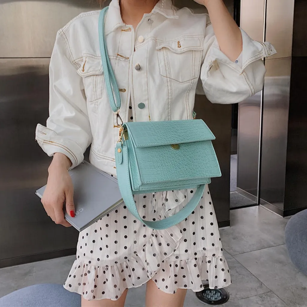 Модная женская сумка через плечо с каменным узором трендовая на Большая