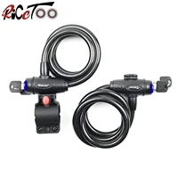 ricetoo tonyon mountian bike bicycle lock safety electric cable lock steel wire lock anti theft ebike accessories