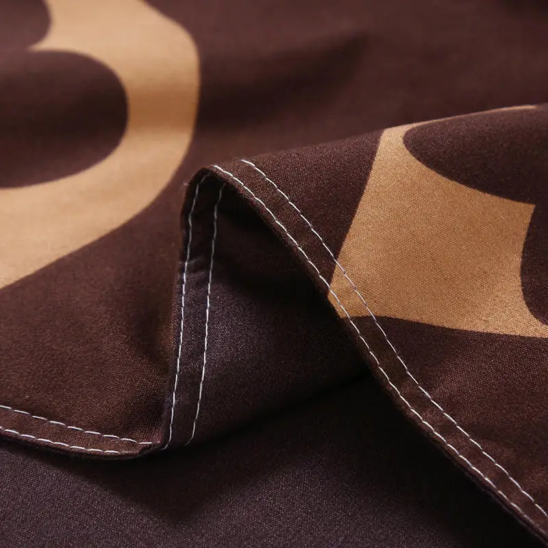 

Luxury Brown Bedding Duvet Cover Bed Sheet Pillowcase Full King Queen Twin Size Set
