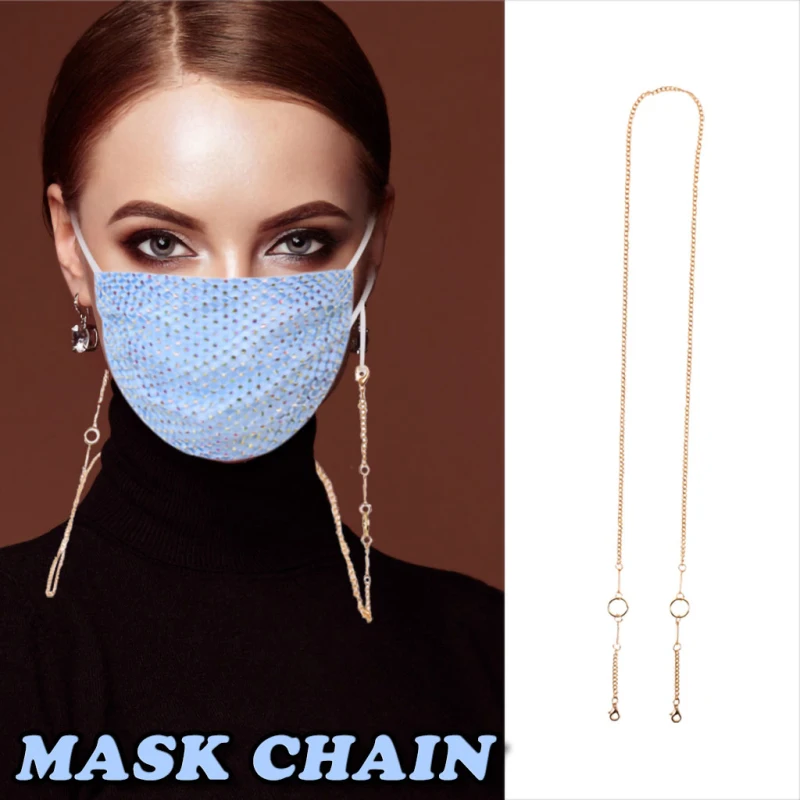 

Three Pearls Mask Holder Fresh Art Mask Rope Chain Anti-lost Mask Lanyard Anti-slip Glasses Holder Neck Chains Rack Home Tools