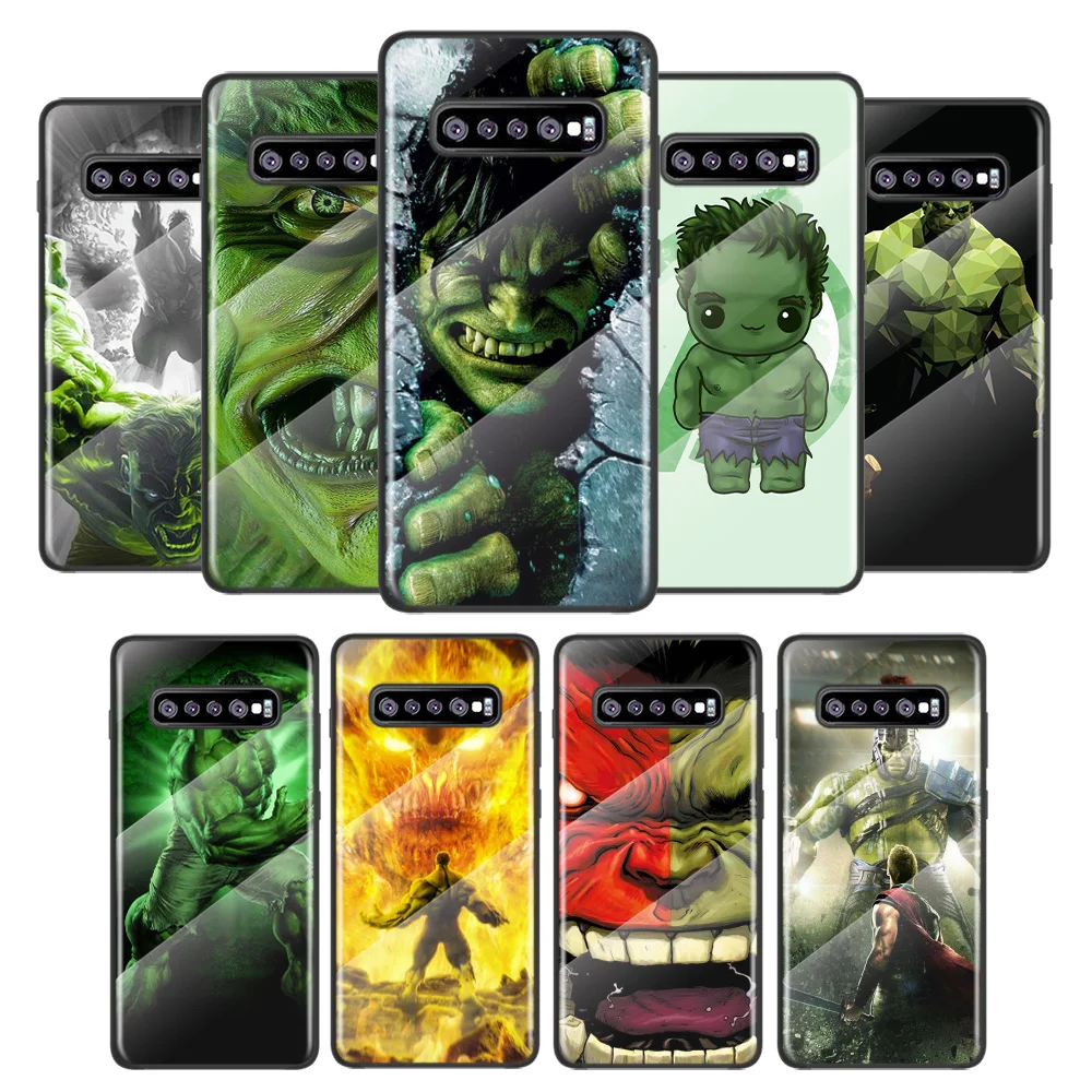 

Marvel Hulk For Samsung Galaxy S21 Ultra Plus 5G M51 M31 M21 Tempered Glass Cover Shell Luxury Phone Case