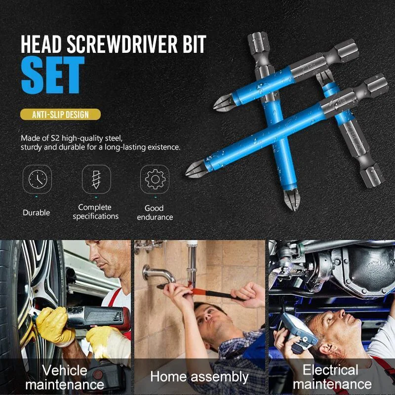 

New Screwdriver Bits 25/50/65/70/90/125/150mm PH2 Anti-slip Magnetic Bits 1/4 Hex Shank Fits Hand Electric Drill Driver