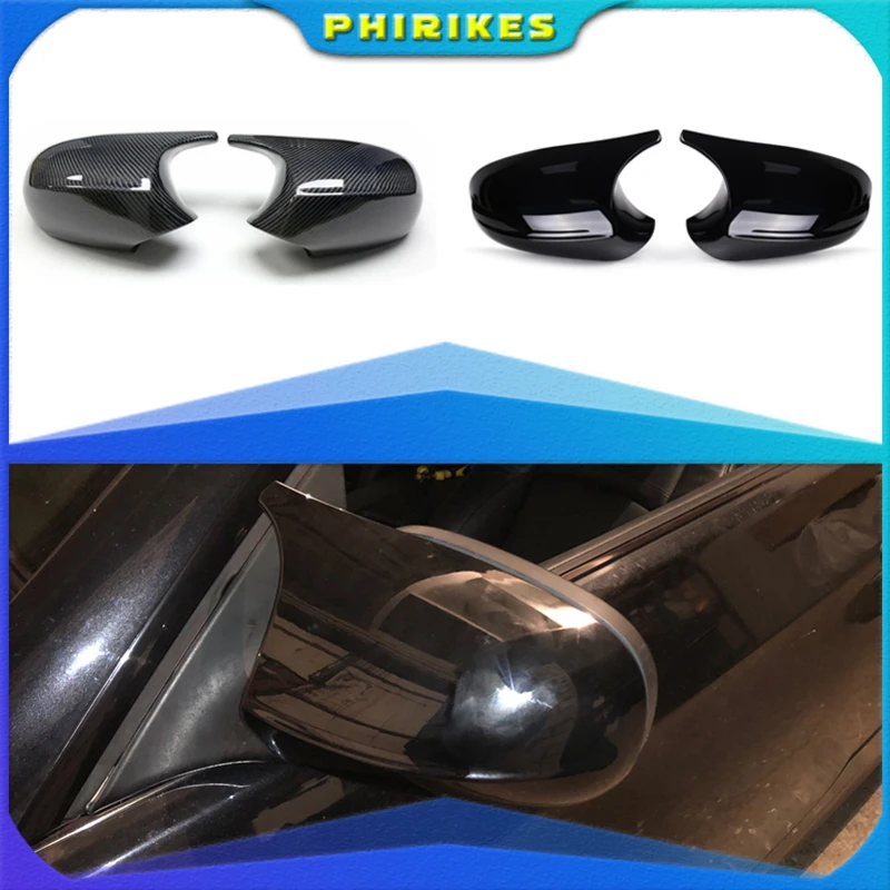 

Rearview Mirror Covers for Bmw 1 3 Series E81 E82 E87 E88 E90 E91 E92 116i 118i 120i 320i 328i 330i Carbon Fiber Gloss Black
