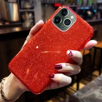 bling sparkly glitter phone case for iphone 11 pro xs max x xr 7 8 plus hybrid 3 layer slim soft cover luxury shiny silicon case