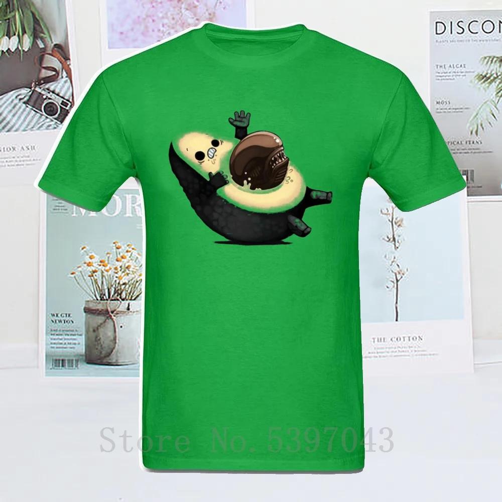 Модные мужские авокадо Vs футболки с инопланетным рисунком фейсхаггер Новое