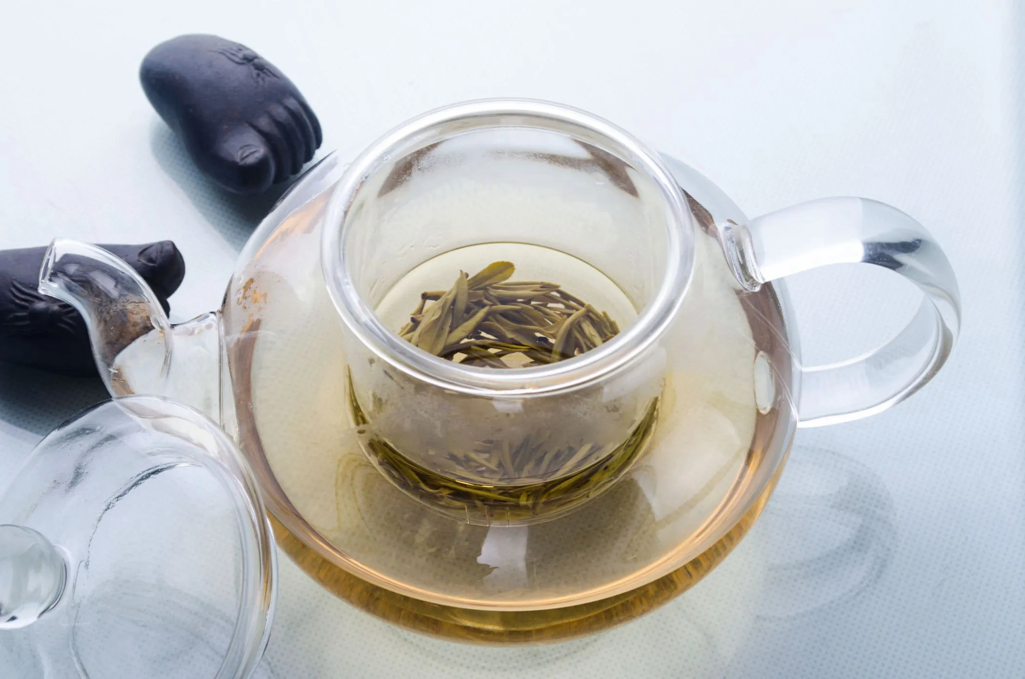 1 чайный сервиз-680 мл термостойкий стеклянный цветочный чайник со стеклянной