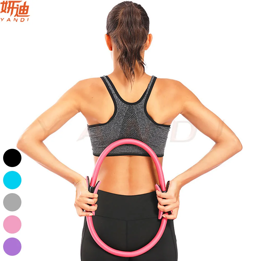 Professional Quality Dual Grip Yoga Magic Circle Sport Pilates Ring hoop Women Fitness Slimming Gym Workout Training Tools | Спорт и