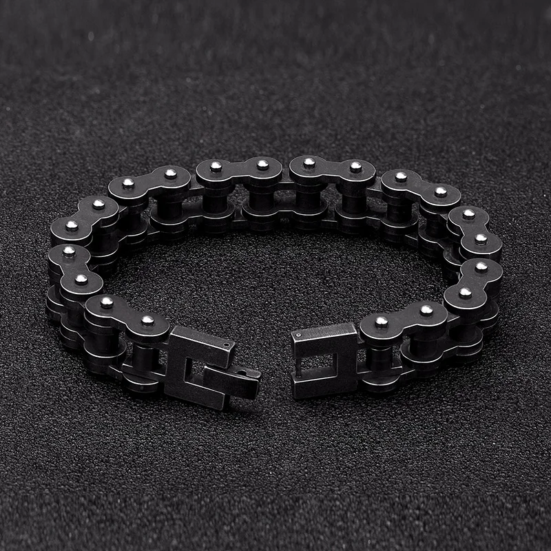 Bicycle Chain Men Bracelet Punk Rock Motorcycle Accessories Heavy Stainless Steel Jewelry Mens Bracelets For Men Wristband Gifts
