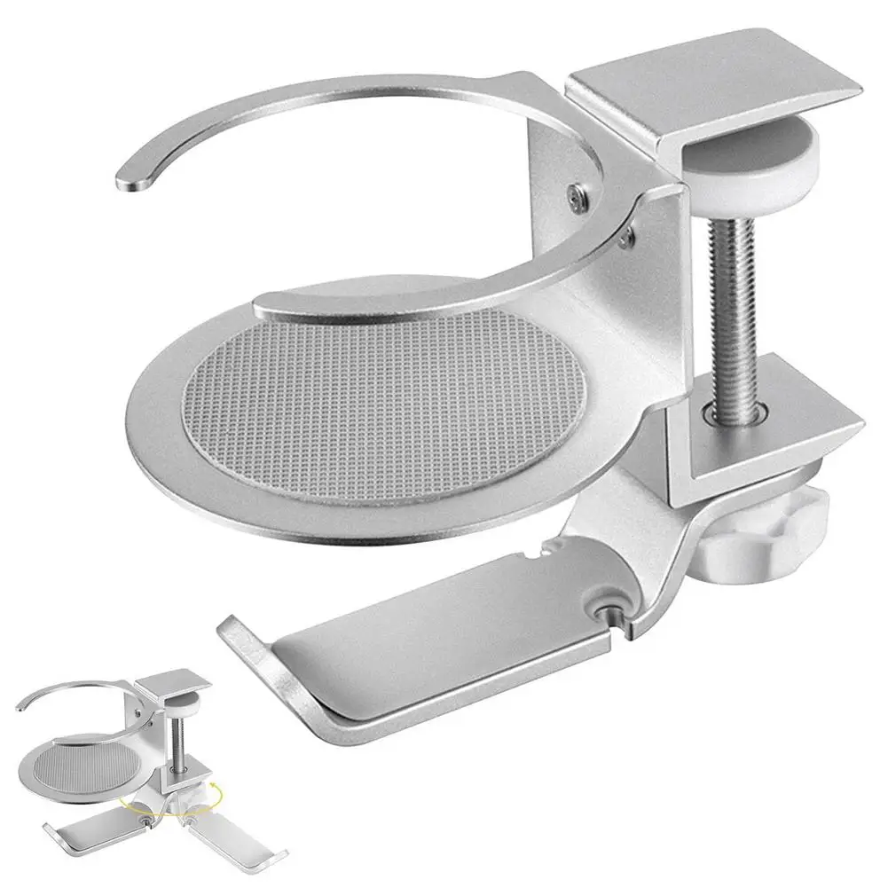 

Universal Headphone Stand 2 In 1 PC Gaming Headset Stand With Cup Holder Suitable For Most Headphone With Drinks Desk Organizer