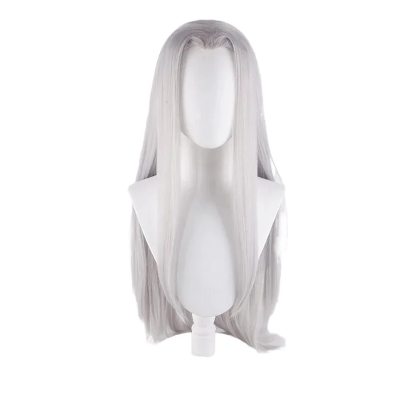 

Game Final Fantasy 7 Remake Sephiroth Cosplay Wig Ff7 100cm Silver Long Straight Heat Resistance Hair Role Play Costume Wigs