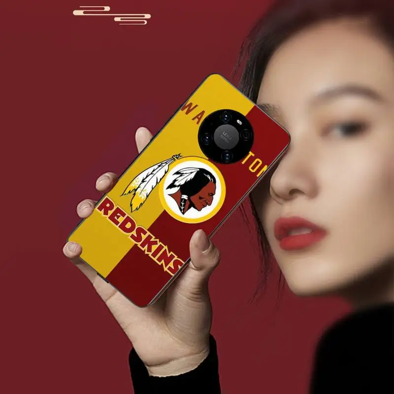 

Washington Redskins Black TPU Phone Case For Huawei P20 30 40 Pro Mate 20x 30 40 Pro Nova6 7 Honor 9X 10