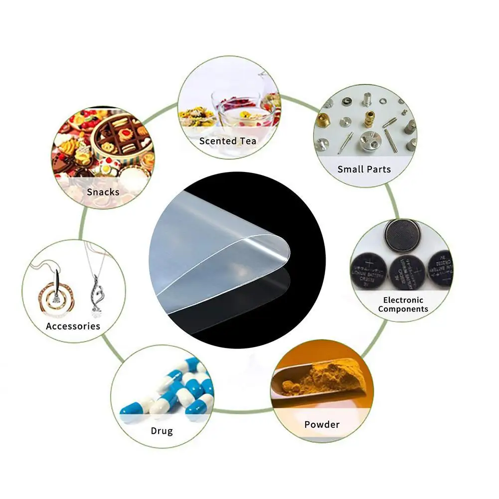 

200Pcs/Set Reclosable Plastic Bags Self Seal Clear Bag Mini Jewelry Packing Pouches Food Storage Package Reusable Fresh Bag 2021