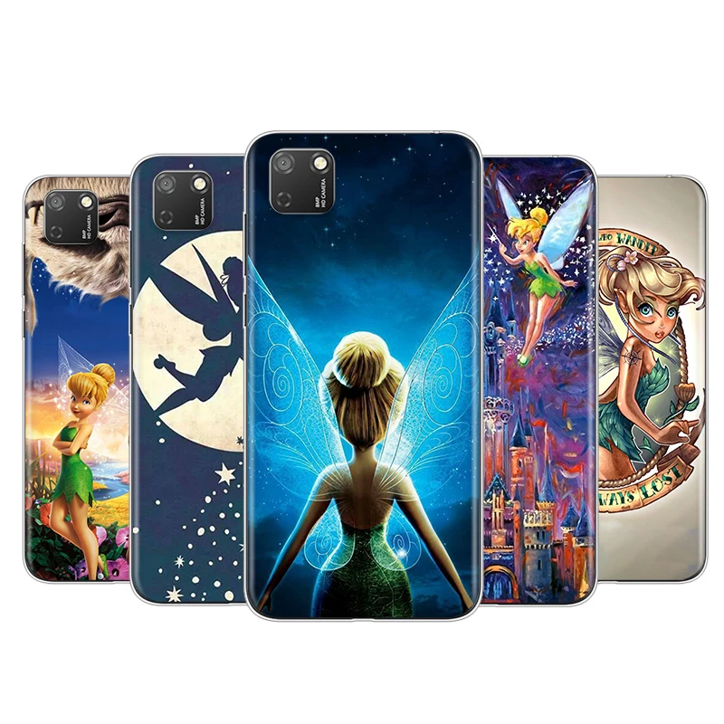 

For Honor 50 SE V30 30i 30S 30 20S 20E 20 V20 Pro 5G Plus Lite Transparent Phone Case Disney Tinker Bell Soft TPU Cover
