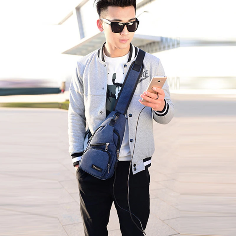 Женские сумки через плечо USB нагрудная сумка дизайнерская мессенджер кожаные на