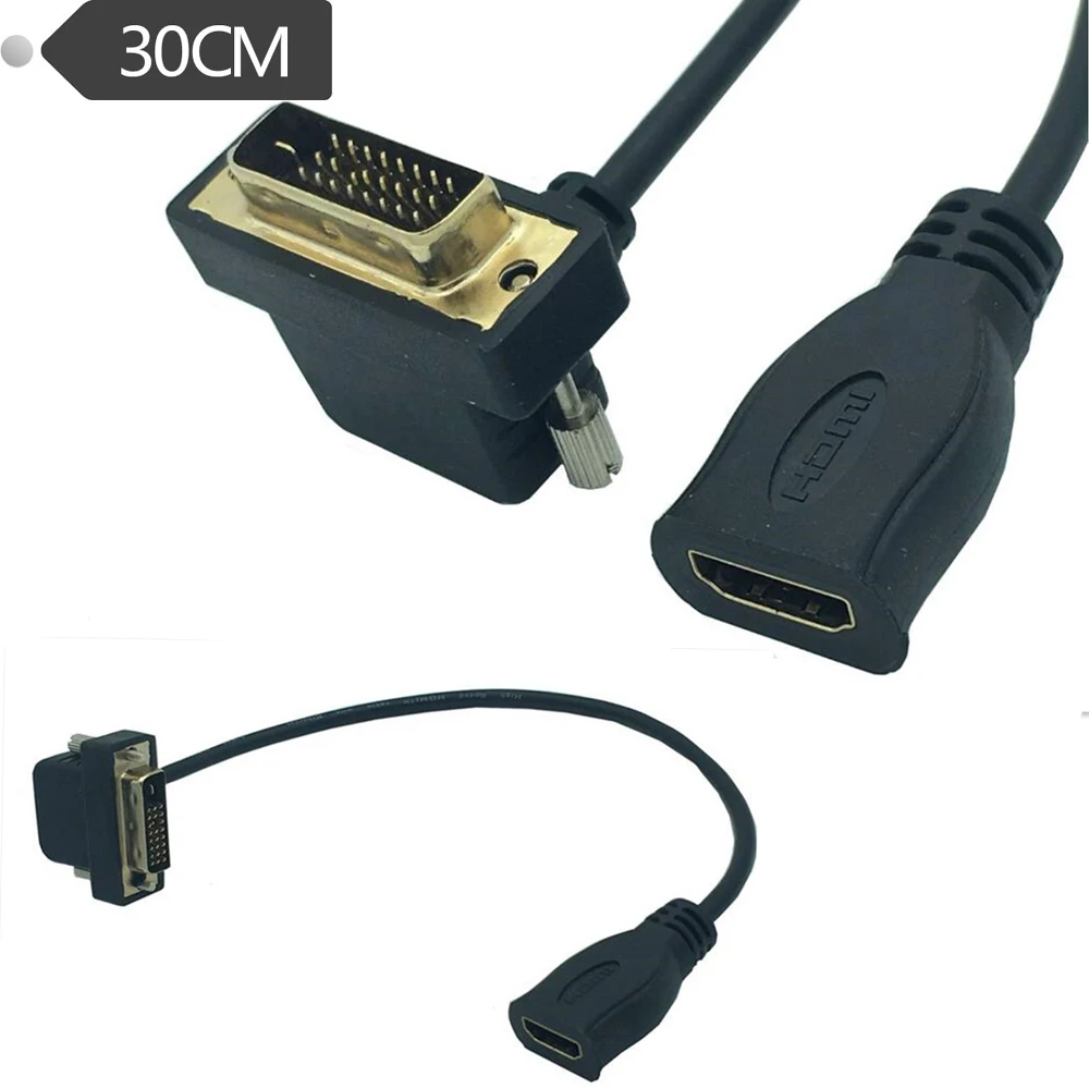 

Кабель HDMI (гнездо)/DVI 24 + 1 (штекер) с углом 90 °, 0,3 м
