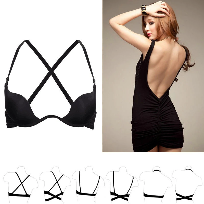 Женский бюстгальтер с глубоким вырезом и чашками пуш ап|Бюстгальтеры| |