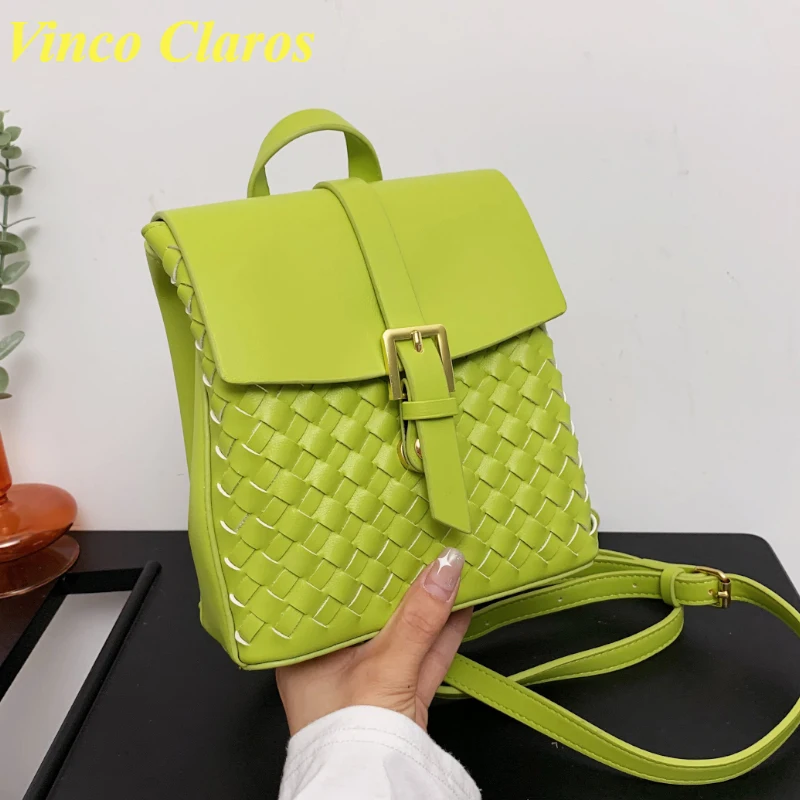 

Luxury Brand Mini Backpack Women Fashion Weave Leather Small Back Pack for Girls Designer Cute Crossbody Bags Mochilas New