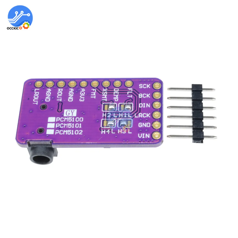 Плата декодера PCM5102 GY I2S интерфейсная акустическая звуковая плата усилитель