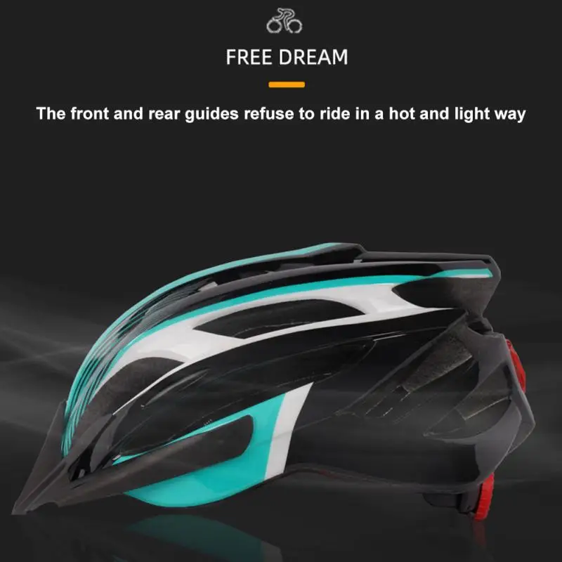 

Adult Bike Helmet With LED Rear Light For Women Men Bicycle Helmet Visor Lightweight Vented Mountain Cycling Helmet