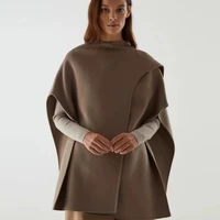 2022 spring high quality woolen cloth shawl cape poncho women plus size ladies cape coats