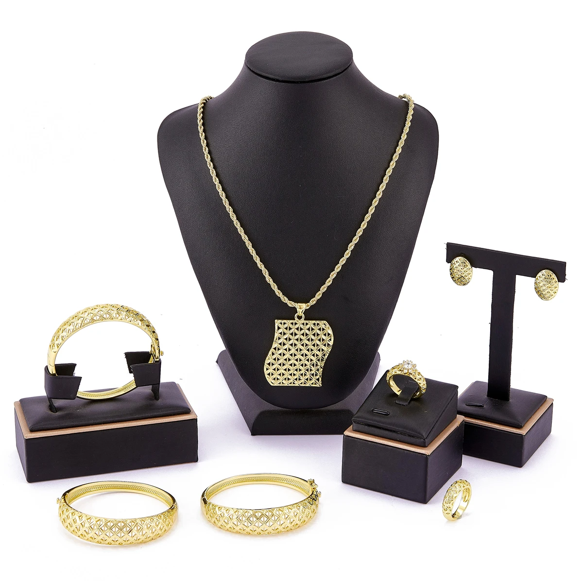 

2021 May Morocco hot selling accessories wedding jewelry set for women traditional jewelry set copper high quality jewelry set
