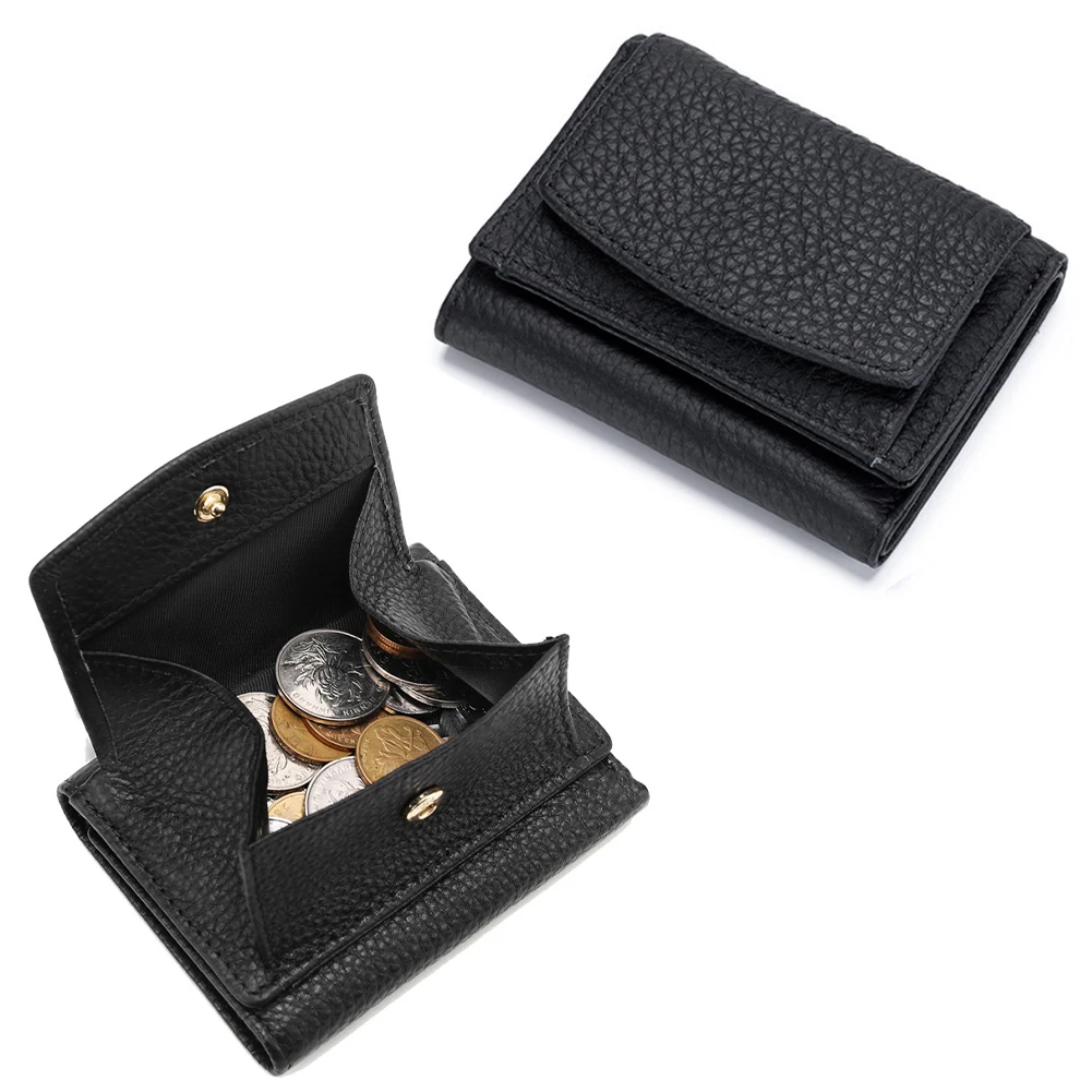 Женские кошельки Модный маленький кошелек из натуральной кожи с мини карманом