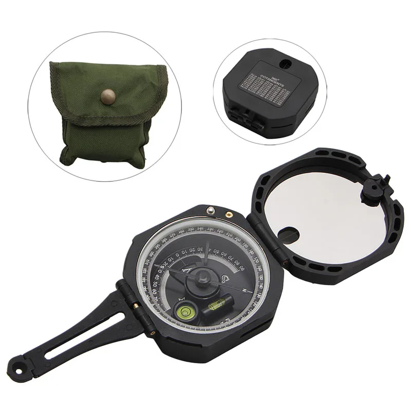 

High Precision Magnetic Pocket Transit Geological Compass Scale 0-360 Degrees