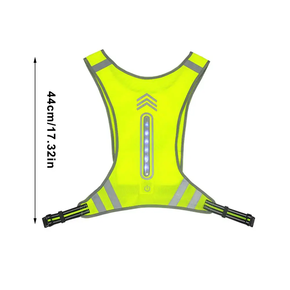 Светоотражающий жилет для езды на велосипеде светодиодный пробежки открытом