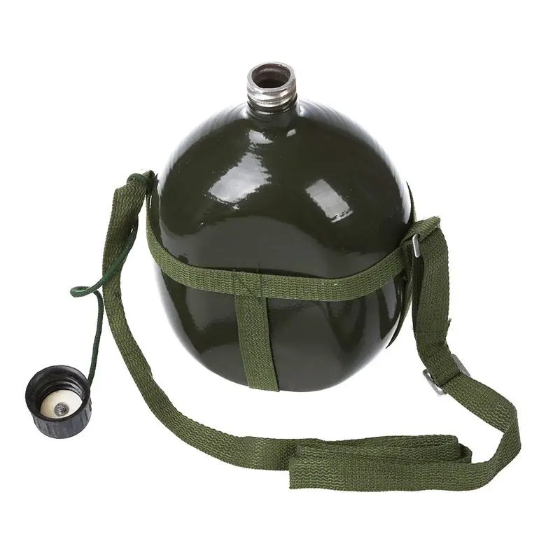 Походный 2 5л емкость Военная столовая чайник армейский зеленый с плечевым ремнем
