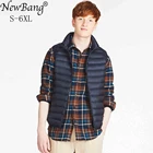 Жилет мужской пуховой NewBang, ульсветильник, теплый, однотонный, 6XL, для зимы